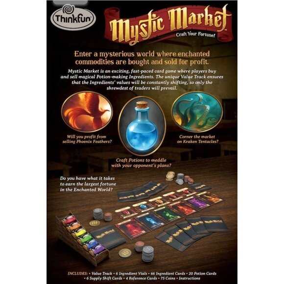 Thinkfun "Mystic Market" Strategy Card Board Game Potion Ravensburger NEW Sealed - Picture 4 of 9